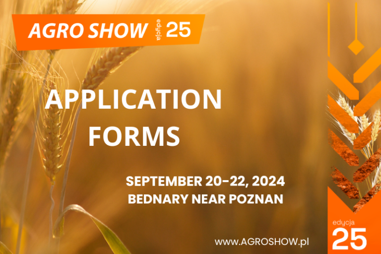 Applications for the AGRO SHOW exhibition